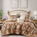 Madison Park Reversible Vintage Floral Comforter Set, 7PC King Bedding Set