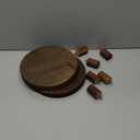 Yangbaga 2pcs Wooden Stool Display Stand, 8.46IN Round Plant Stand Wood-Flower Pot Supports Plant for Indoor Outdoor Home, GardenPatio Decorative