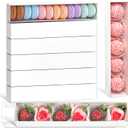 Ocmoiy 24 Pack Chocolate Covered Strawberry Boxes, 12 x 2 x 2 Inch Long Macaron Boxes with Full Clear Window, Drawer Truffle Box for Cocoa Bombs, Holiday Cookies