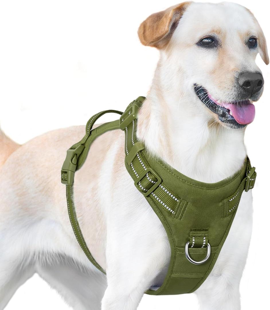 No Pull Dog Harness, Reflective Puppy Vest for Small Sized Dog (Misty Green, S) (S(15.7-22.0",Chest:17.3-24.8")