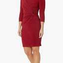 Jessica Howard Womens Mini Knit Lined Casual Long Sleeve Daytime Dress 20 W