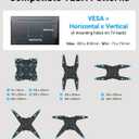 PERLESMITH Full Motion TV Wall Mount for 27-60 Inch Flat & Curved TVs, Single Stud TV Mount with Articulating Swivel Tilt - Wall Mount TV Bracket VESA 400x400mm up to 77 lbs, Perfect Center Design