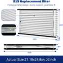 2-Pack 213 Replacement Filter Compatible with AprilAire Whole House Air Purifiers, Models 1210, 1620, 2210, 2216, 3210, 4200, MERV 13 Air Purifiers, Size:20x25x4(Actual size:21.18x24.8x4.02in)