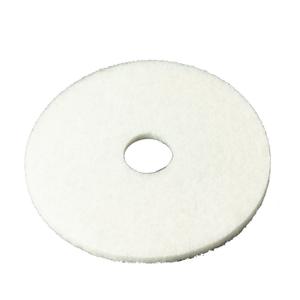 3M White Super Polish Pad 4100, 17" Floor Pad, Machine Use (Case of 5)
