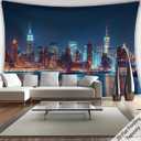 FENDROM City Night Punk Cityspace Tapestry Night Street Architecture Wall Decor City Skyline Wall Hanging Decorations Tapestry for Home Living Room Gaming Room Dorm