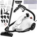Steam Cleaner, Steamer with 23 Accessories, Powerful Multipurpose Portable Steamer for Cleaning to Remove Grime, Grease, for Multi-Purpose and Multi-Surface Floors, 16.4ft Power Cord (White)