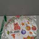 Tarklanda Christmas Placemats Set of 6, 13.4 Inch Round Washable Vinyl Table Mats Christmas Balls Watercolor Plastic Placemats for Holiday Dining Kitchen Winter Xmas Party Decor