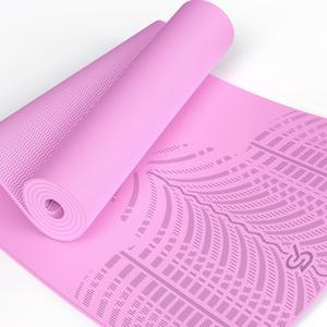 LOLLIPOP Thick Yoga Mat, Non-Slip Exercise Mat for Yoga, Pilates, Stretching Fitness & Exercise Mat with Easy-Cinch Carrier Strap, 72"L x 32"W x 1/4 Inch Thick,Pink