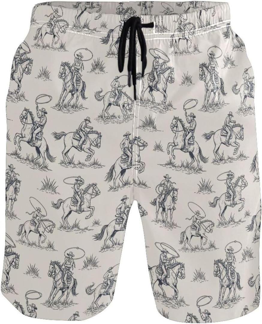 Men's Swim Trunks Board Shorts Quick Dry Swimsuit Swimwear Holiday Party Bathing Suit (S)