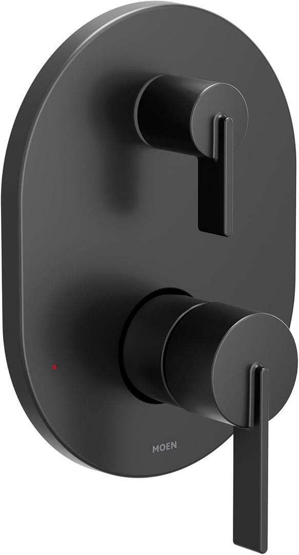Moen UT3331BL CIA M-Core 3-Series 2-Handle Shower Trim with Integrated Transfer, Valve Required, Matte Black