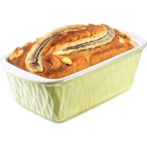 NUTRIUPS 7 Cup Ceramic Loaf Pan, 9x5x3 in Bread Baking Pan, 1.8 Qt Meatloaf Pan, Great for Banana Bread Pound Cake, Mustard Yellow