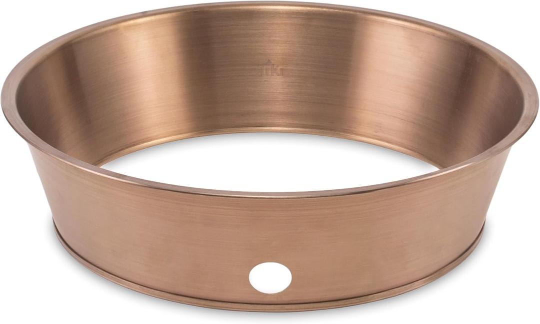 TIKI Patio & Celebration Fire Pit Heat Deflector Insert  Durable Metal Heat Reflector for Enhanced Warmth, Gold Finish, 13.78 Inch