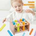 Montessori Shape Matching Toys - Wooden Shape Sorting Toys for 1-3 Years Old Children - Educational Toy for Preschoolers, Compact