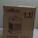 CEROELDA Small Trash Can with Lid-5L/1.3 Gal,Stainless Steel Outdoor Dog Poop Garbage Can-Farmhouse Retro Metal Waste Bin w/Step Pedal for Bathroom Bedroom Office-Soft Close-Green