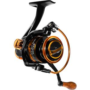 Summer and Centron Spinning Fishing Reels, Perfect for Ultralight Ice Fishing with 12 +1 BB Light Weight, Ultra Smooth Powerful, 5.2:1 High-Speed, Size 1000 Fishing Reel by QINGLER
