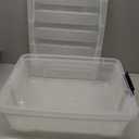 IRIS USA 27 Qt Stackable Plastic Storage Bins with Lids, 2 Pack - BPA-Free, Made in USA - Discreet Organizing Solution, Latches, Durable Nestable Containers, Secure Pull Handle - Clear