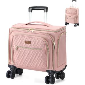 Softside Expandable Luggage with 4 Spinner Wheels 20" Pink