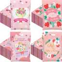 Eaasty 100 Pieces Large Plastic Happy Mother's Day Gift Bags Bulk 16 x 12 Inch Best Mom Treat Candy Goodie Bags Pink Flower Shopping Pouch for Mother's Day Party Favor Gift Giving