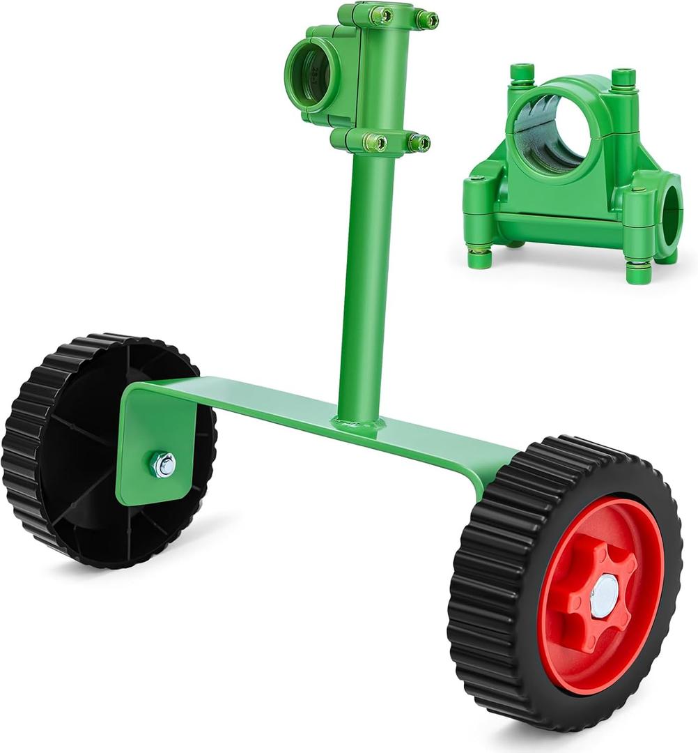 Fabbay Adjustable Support Wheels Auxiliary Wheels 26mm(1 Inch) and 28mm(1.1 inch) Weed Walk Behind String Trimmer for Weed Grass Cutter Gas String Trimmer(Green)