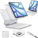 ESR for iPad Air 11 Inch Case with Keyboard M4/M3/M2 (2026/2025/2024) & iPad Pro 11/Air 5th/4th Gen Keyboard, EasySet Magnetic Stand, Portrait/Raised Modes, with Removable Protective Case, White