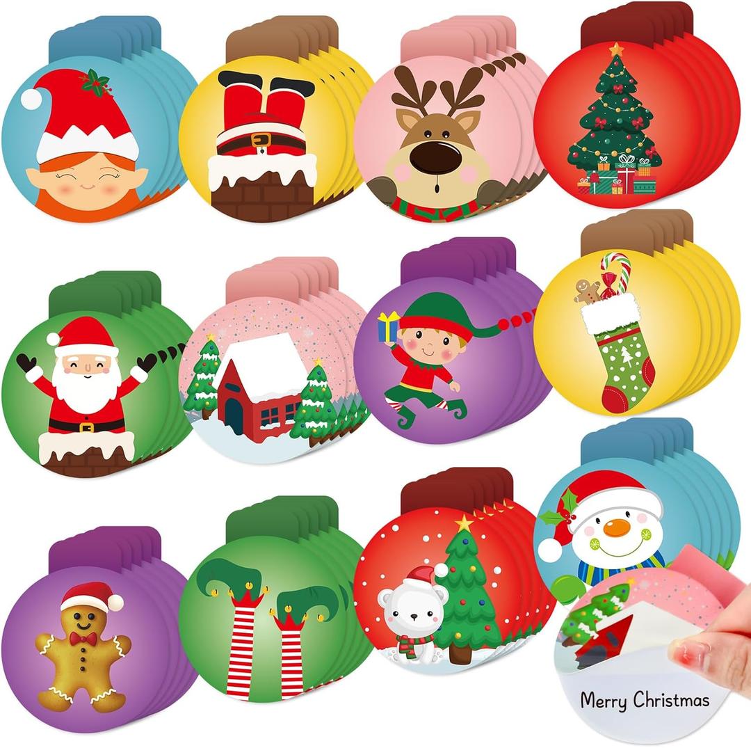 Cinrobiye 60 Pcs Christmas Mini Notepads Small Christmas Notepads Christmas Pocket Notepad Snowball Snowman Santa Claus Notepads for Xmas Party Kids Goodie Bag Stuffer Favor Supplies