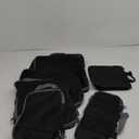 BAGAIL 4 Set/6 Set/8 Set Compression Packing Cubes Travel Accessories Expandable Packing Organizers (Half Mesh, 6-Black)