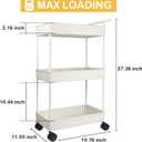 Volnamal Baby Diaper Caddy, Plastic Movable Cart for Newborn Nursery Essentials Diaper Storage Caddy Organizer for Changing Table & Crib, Easy to Assemble, Beige