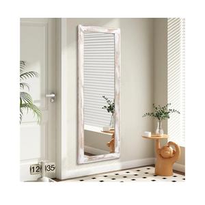 AAZZKANG Wall Mirror Full Length with Wood Frame 47"x16" Rustic Large Full Body Mirrors Decorative for Bedroom Living Room Bathroom Entryway Hanging Rectangular White