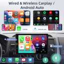 Single Din Vertical Car Stereo Rotatable 10.4 inch Touch Screen Radio with Wireless Carplay/Android Auto/EQ Audio/Bluetooth/SWC/GPS Navigation/FM Radio +Backup Camera