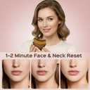 1PCS Lymphatic Contour Face Brush for Lymphatic Drainage Massager Tool for Face & Neck Lifting, Gua Sha Brush, Jawline Chin Sculpting, Dry Brushing, Curved Ergonomic Design(Brown, 1PCS)