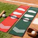 Softball Pitching Mat with Strike Zone, Wear-Resistant Portable Training Mat for Batting Stance Practice, 54 x 12 Inch, Indoor & Outdoor Baseball Practice for Youth Beginners