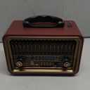PRUNUS Retro Vintage Radio with Bluetooth Rich Bass Stereo Sound, Radios Portable AM FM, Rechargeable Speaker with TWS Pairing, Loud Volume,BT5.0, TF Card & MP3 Player for Home/Party