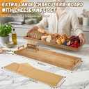 36" Extra Large Charcuterie Board with Cheese Knife Sets & 40Pcs Wax Paper