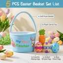 Bunny Basket Pretend Play Food for Toddlers 1 3 Soft Grocery Basket Toy Set Plush Vegetable Carrot Colorful Eggs Early Learning Educational Gift Kids Farm Animals Accessories Snuggle Cuddle