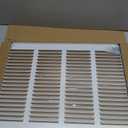 Fits 16x10 Duct Opening Stamped Steel Return Air Grille Vent Cover Grille for Sidewall and Ceiling in White Surface Dimensions: 17.75"W X 11.75"H (16" W x 10" H Duct Opening)