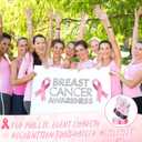 Kenning 400 Pack Breast Cancer Awareness Bracelets Pink Ribbon Paper Wristbands for Event Adhesive Paper Wristbands Courage Believe Faith Bracelets for Public Event Charity Recognition