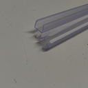 2 PCS Frameless Shower Door Bottom Seal, 5/16 X 36 Ultra Clear Shower Glass Door Seal Strip with Drip Rail, Shower Door Sweep Stop Shower Leaks for 5/16 Inch(8mm) Glass Thick