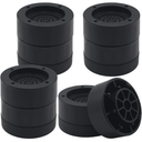 Furniture Risers 2 Inch Black Bed Risers (Set of 4), Heavy Duty Bed Lifts Risers for Table, Sofa, Couch, Desk, Adjustable Bed Frame Risers 1 inch 3 inch Supports Up to 1,300 Lbs