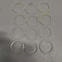 uxcell 12 Pcs Solid Silicone Flat Washer DN32 1-13/16" OD x 1-3/8" ID x 1/4" Thickness Large Washers O Ring Sealing Gaskets, Industrial Flat Silicone Spacer, White