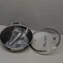 DOTCLAD Wok pan,Hybrid 12 inch Wok with Lid, PFOA Free Cookware,non stick Stainless Steel Woks & Stir-fry pans Nonstick, Dishwasher and Oven Safe, Works on Induction