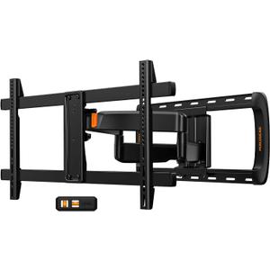 Perlegear Full Motion Sliding TV Wall Mount for 42-95 inch TVs up to 150 lbs with Cable Management, Fits 12/16/24 Wood Studs, Swivel TV Mount Bracket, Tool-Free Tilt, Max VESA 600x400mm PGTVM41B