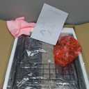 Lerliuo Grey Printer Stand with Fabric Drawer, 3 Tier Industrial Side Table, Modern Small Printer Desk Holder with Storage Shelf,MultiFunctional Bedside Tables for Home Office Fax Machine Scanner