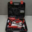 Tool Set - 8V Cordless Drill Set, 132 Piece Home Tool Set With Hand Drill, Tool Kit for Women & Men, Perfect for Homeowner, Diyer, Handyman (Red)