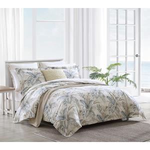 Tommy Bahama - Queen Comforter Set, Reversible Cotton Bedding with Matching Shams, Super Soft Bedding Set (Bakers Bluff Blue, Queen) (Off White/Blue/Grey) Tommy Bahama - Queen Comforter Set, Reversible Cotton Bedding with Matching Shams, Super Soft Bedding Set (Bakers Bluff Blue, Queen) (Off White/Blue/Grey)