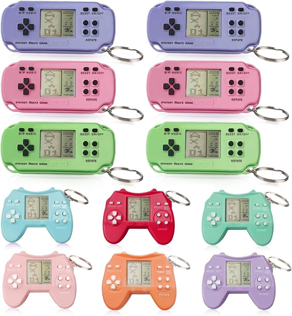 12Pcs Video Game Party Favors for Kids Party Supplies, Arcade Keychain