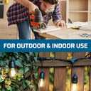 DEWENWILS 3Ft Automatic GFCI Extension Cord Outdoor, 12/3 SJTW Heavy Duty Extension Cord, Power Cord with LED Lighted 3 Prong Plug, 15A/125V/1875W, Black, UL Listed