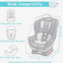 YOREPEK Padded Car Seat Travel Bag for Air Travel, Carseat Cover Backpack with Shoulder Straps, Large Carseat Gate Check Bag, Baby Travel Essential(Light Cyan)