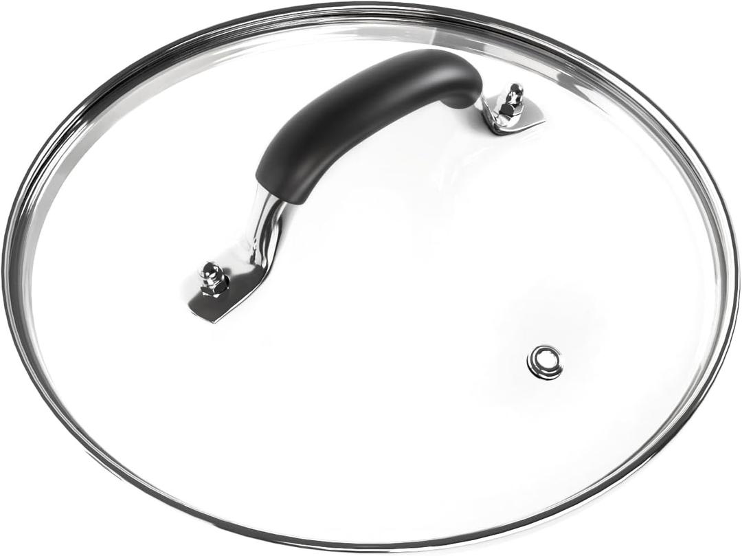 9.1 Inch Tempered Glass Lid for Instant Pot 5/6 Quart, Universal Pot Cover for Electric Pressure Cooker with Heat-resistant Handle Knob