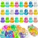 24PCS Easter Squishy,Easter Basket Stuffers Bunny Stress Balls for Kids,Easter Toys Stress Relief Fidget Balls,Easter Egg Fillers Party Favors Gifts (Rabbit)