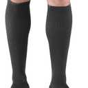 Truform Compression Socks, 15-20 mmHg, Men's Dress Socks, Knee High Over Calf Length, Charcoal, X-Large